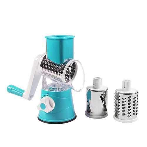 RoundSlicer® - Fatiador e Ralador de Frutas e Legumes 3 em 1 Aço Inoxidável