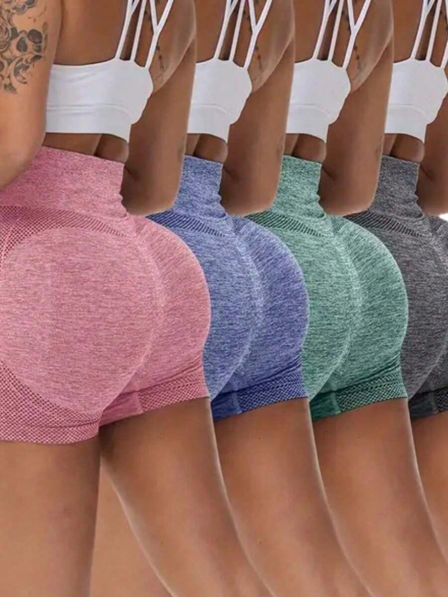 Kit De 3 Short Levanta Bumbum Feminino Academia Yoga Fitness