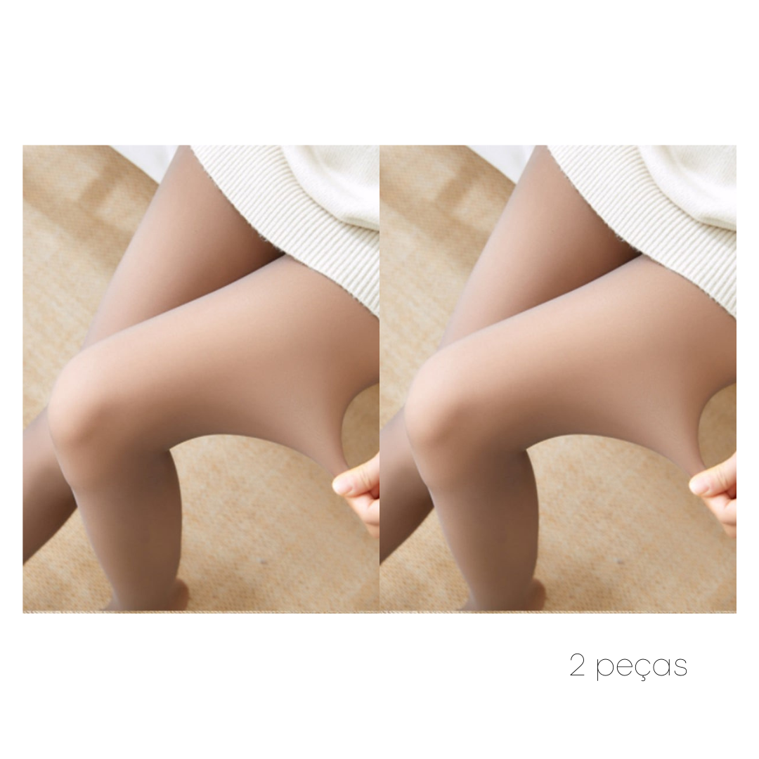 Meia-calça térmica translúcida - Kit 2 peças + Porte Grátis