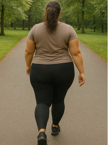 Kit 2 Calça Legging Plus Size Suplex Feminina Academia Fitness G1 G2 G3 Cintura Alta Compressão Controle de Barriga Legue Plus Size Modeladora Leg Plus Size Cós Alto